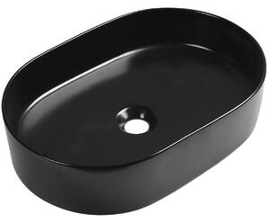 Laveo Desna, lavoar blat 500x350x120 mm, negru mat, LAV-VUD_B250