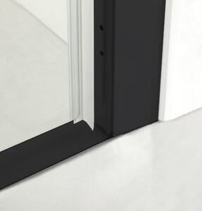 Hagser Alena uși de duș 130 cm culisantă negru mat/sticlă transparentă HGR19000021