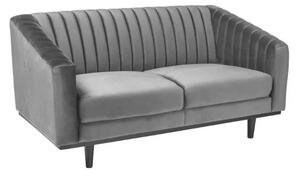 Canapea catifea Asprey 2 Gri H78 cm