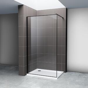 Hagser Hawisa perete cabină de duș walk-in 120 cm negru mat/sticla transparentă HGR70000022