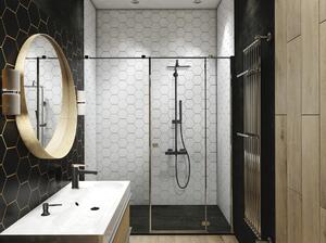 Invena Svart set de duș perete cu termostat da negru AU-85-004