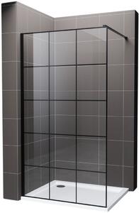 Hagser Agatha perete cabină de duș walk-in 120 cm negru mat/sticla transparentă HGR13000022