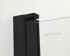 Hagser Carla uși de duș 90 cm pliantă negru mat/sticlă transparentă HGR17000021