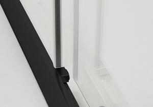 Hagser Ava uși de duș 110 cm culisantă negru mat/sticlă transparentă HGR14000021