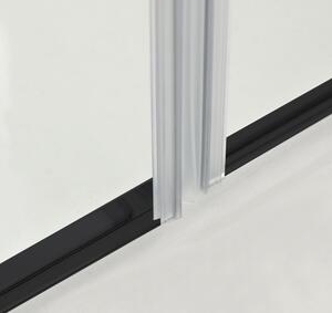 Hagser Carla uși de duș 90 cm pliantă negru mat/sticlă transparentă HGR17000021