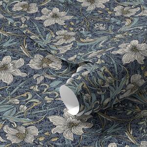 Tapet Ornament floral clasic în stilul lui William Morris, Tapet flori, a00232 : Uwalls.ro