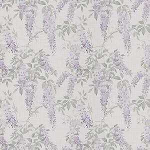 Tapet Lilac wisteria pe fundal alb, stil acuarelă, Tapet Provence, a00239 : Uwalls.ro