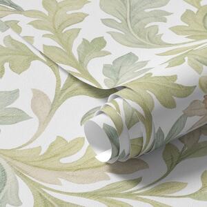 Tapet Ornament floral de epocă pe fundal alb, Tapet flori, a00277v2 : Uwalls.ro