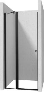Deante Kerria Plus uși de duș 90 cm înclinabilă negru mat/sticlă transparentă KTS_UN41P