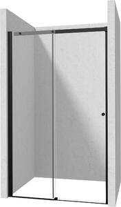 Deante Kerria Plus uși de duș 130 cm culisantă negru mat/sticlă transparentă KTSPN13P