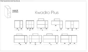 Elita Kwadro Plus dulap 19.6x39.8x53 cm agățat lateral alb 166717