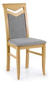 Scaun CITRONE, gri/stejar honey, stofa clasica/lemn de fag, 44X53X96 C