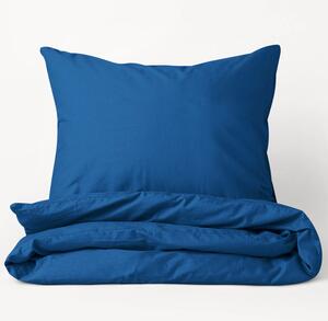 Goldea lenjerie de pat din 100% bumbac - albastru regal 140 x 200 și 50 x 70 cm
