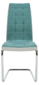 Scaun bucatarie SALOMA NEW, textil/piele ecologica/metal, mentol/gri/c