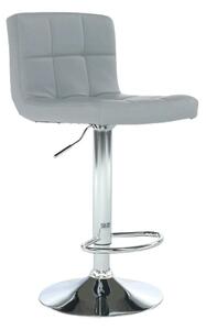 Scaun bar KANDY NEW, gri/crom, piele ecologica/metal, 40x41x87/107 cm