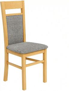 Scaun GERARD 2, gri/stejar honey, stofa clasica/lemn de fag, 44x55x97