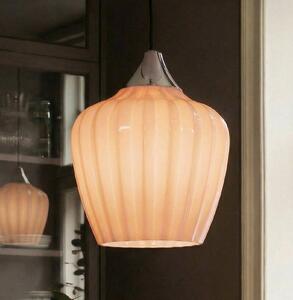 PR Home Lampă suspendată Amalfi, portocalie, Ø 25 cm, sticlă, soclu E27, priză, Portocaliu, Camera de zi / sufragerie, Sticlă, Scandinavă