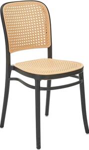 Scaun K483, bej/negru, polipropilena, 41x52x86 cm