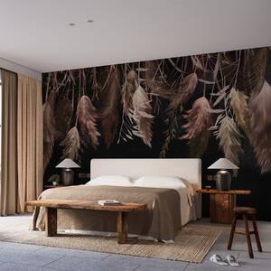Tapet Flori de flori uscate, Fototapet Boho, w04253v1 : Uwalls.ro
