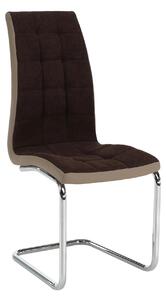 Scaun bucătărie SALOMA NEW, maro/bej, stofa clasica/piele ecologica/me