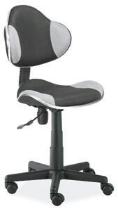 Scaun de birou Q-G2, negru/gri, stofa/plastic/metal, 48x41x80/92 cm