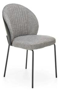 Scaun K471, gri/negru, stofa/piele ecologica, 50x58x85 cm
