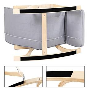 Scaun balansoar, Songmics, Gri, 116x67x88 cm