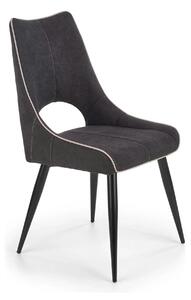 Scaun K369, gri inchis/negru, stofa clasica/otel, 48x58x92 cm