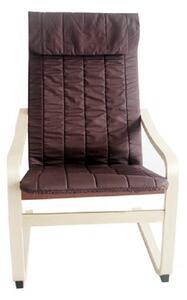 Scaun gradina TORSTEN, maro/bej, material sintetic/lemn de mesteacan