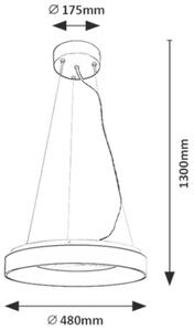 Rabalux Ceilo lampă suspendată 1x38 W alb-negru 72001