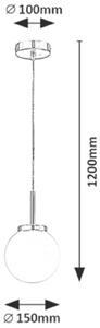 Rabalux Togo lampă suspendată 1x40 W alb 75007