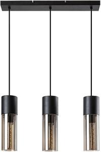Rabalux Ronno lampă suspendată 3x25 W negru-fumuriu 72053