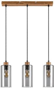 Rabalux Tanno lampă suspendată 3x25 W fumuriu-lemn 72123