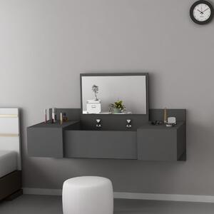 Masa de machiaj suspendata Vanity Homs , 100 x 33 x 39.1 cm, Gri