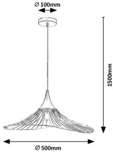 Rabalux Sombero lampă suspendată 1x60 W negru 72004