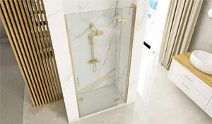 Rea Hugo uși de duș 90 cm înclinabilă auriu periat/sticlă transparentă REA-K8411