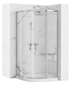 Rea Look cabină de duș 90x90 cm semicircular crom luciu/sticlă transparentă REA-K7905