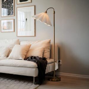 PR Home Lampadar Amy, auriu/alb, cu 1 bec, înălțime 150 cm, E27, Alb, Camera de zi / sufragerie, Metal, Scandinavă