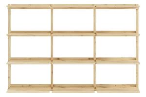 Bibliotecă de perete în culoare naturală din lemn de pin 192x127 cm Groove – Karup Design