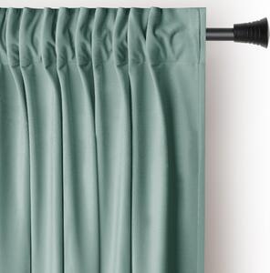 Draperie verde-deschis dimout (semi-opacă) din catifea 140x245 cm Pleat – Restilo