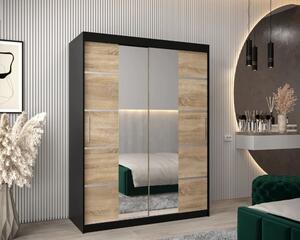 Dressing Marissa, 120x60x200cm, cu oglinda, Wenge Sonoma, Pal 18 mm