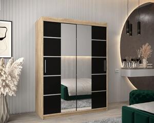Dressing Marissa, 120x60x200cm, cu oglinda, Sonoma Wenge, Pal 18 mm