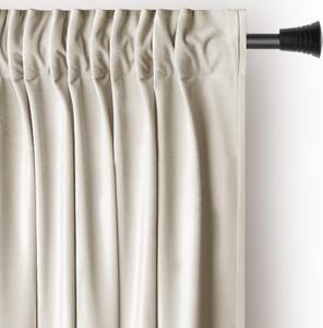 Draperie bej dimout (semi-opacă) din catifea 140x270 cm Pleat – Restilo