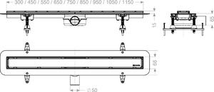 Kessel Linearis Compact rigolă duș 75 cm 45600.63M