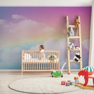 Tapet Nori și curcubeu, Fototapet Pentru Copii, Rainbow pentru copiilor, w04368 : Uwalls.ro