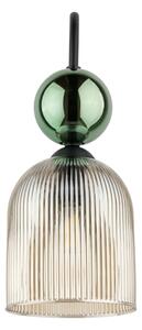 Aplica de perete SOPHIA, 1xE14/10W/230V, negru/verde/bej fumuriu
