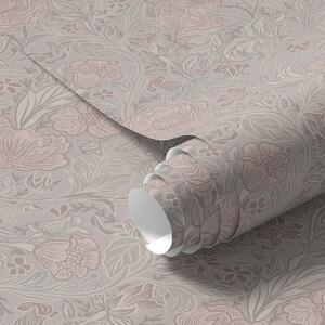Tapet Flori pastelate moi în stil art nouveau, Tapet flori, a00394 : Uwalls.ro