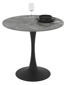 Masa bucatarie/living rotunda 80*74 cm Ceramica Gri marmorat,Viva