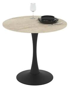 Masa bucatarie/living rotunda 80*74 cm Ceramica Travertin,Viva