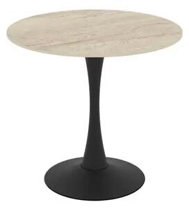 Masa bucatarie/living rotunda 80*74 cm Ceramica Alb marmorat,Viva